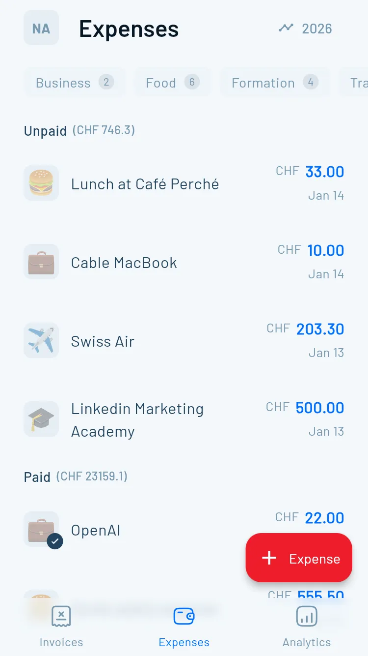 Magic Heidi AI Expense Scanning on Mobile